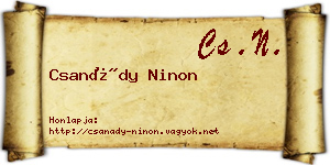 Csanády Ninon névjegykártya